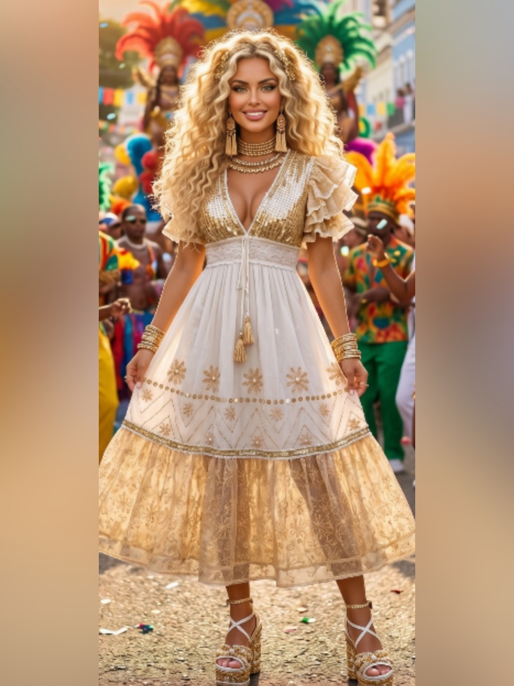 Bohemian Dress  one size or medium or large